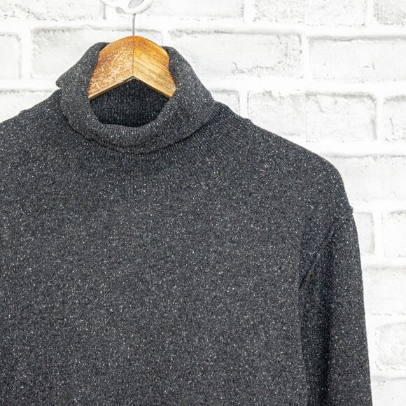 DANIELE ALESSANDRINI Homme Couture Men's 2XL Turtuleneck Sweater Gray knit - Picture 5 of 8